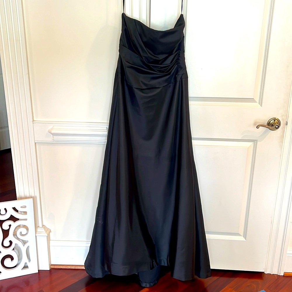 Amsale strapless evening gown